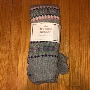 Indigo reading socks